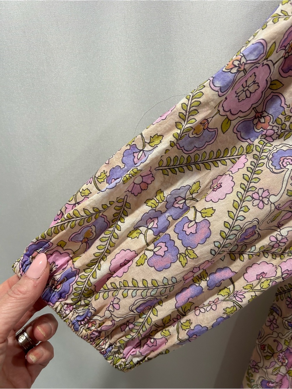 EUC OLIVACEOUS Floral Tiered Mini Dress Pink Purple Boho - Picture 2 of 5